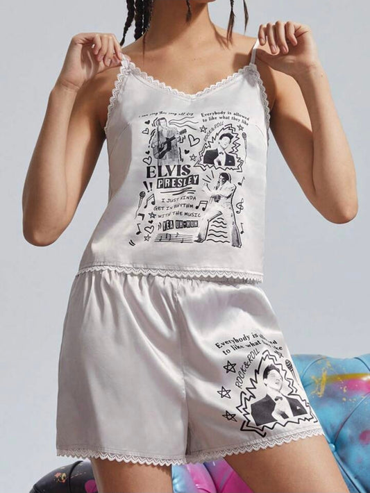 Shein satenski komplet za spavanje➡️ Xs/s